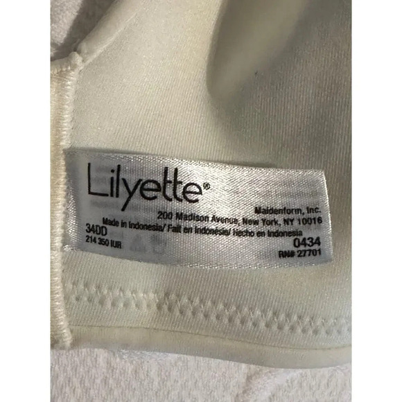 Lilyette Beige Enchantment Lace Full-Coverage Minimizer Bra Size 34DD - Picture 4 of 6